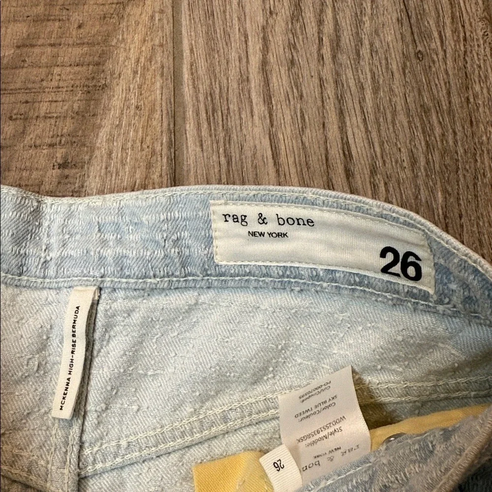 rag & bone The McKenna Tailored Textured Tweed Cotton Shorts Bermuda Size 26 NWT